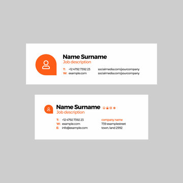 Corporate Email Signature Design Orange Simple