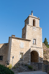 Fototapeta na wymiar maubec tower medieval ancient village in luberon France