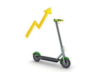3D Rendering of an electric scooter