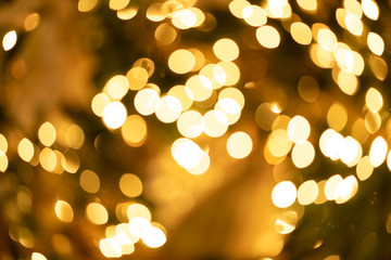 abstract golden bokeh background