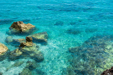 reef in the turquoise sea