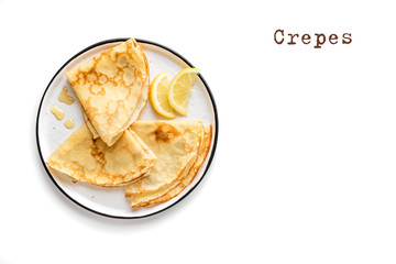 Crepes isolated