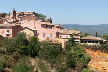 Fototapeta na wymiar Roussillon historic ocher village Provence Luberon Vaucluse France