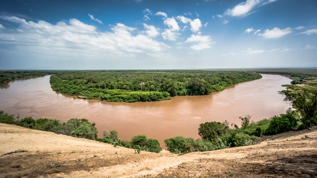 Omo river in Omo Valley, Ethiopia
