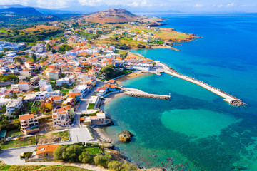 Traditional coastal village of Panormo, Rethimno, Crete, Greece.