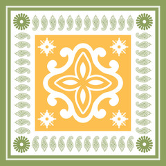 Georgian traditional ornaments. Vector Ornament With Caucasian Motifs. Persian colored carpet.Vector, Illustration.  Rich ornament for fabric design, handmade, interior decoration
