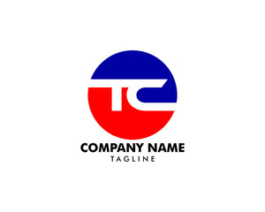 Initial Letter TC Logo Template Design
