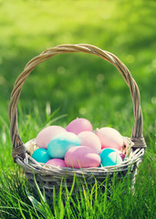 Easter eggs basket