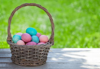 Easter eggs basket