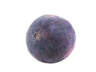 Purple fig isolated on white with copy space for text or images. Soft, sweet fruit, skin is very...