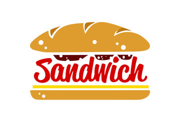 Sandwich logo vector graphic baguette