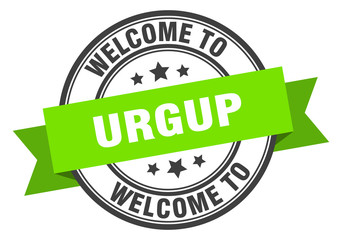 Obraz premium Urgup stamp. welcome to Urgup green sign