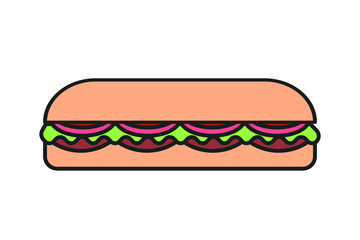 Sandwich logo vector graphic baguette