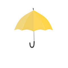 umbrella isolated on white background. Yellow umbrella design. Umbrella icon, logo, label, background, wallpaper, and clipart design vector. Tool for protection from rain