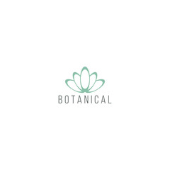 Botanical Logo Template elegant, hand drawn, leaf, simple, wedding, spa and beauty salon, boutique, organic shop