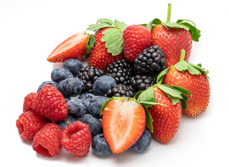 Assorted fresh berries. Details, healthy.