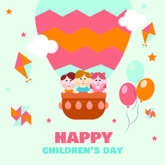 happy children days event design. flat design illustration