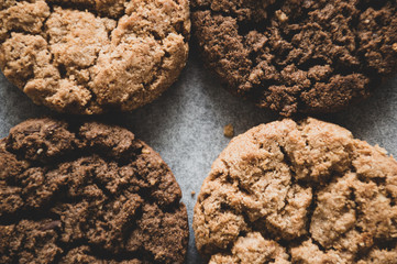 homemade oatmeal cookies with hazelnuts 
