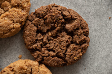 homemade oatmeal cookies with hazelnuts 