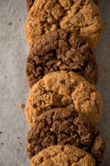 homemade oatmeal cookies with hazelnuts 