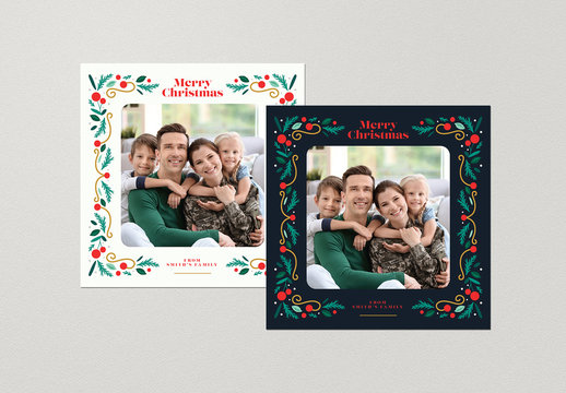 Christmas Photocard Social Media Layouts