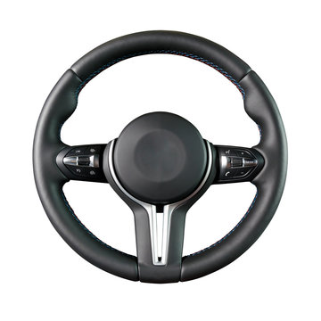 Steering wheel isolated on the white background