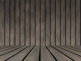 Wood texture background pattern. Dark hardwood planks surface of wooden board floor wall fence. Abstract timber decorative illustration.