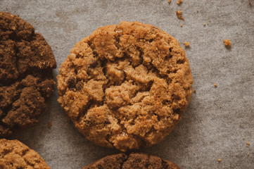 homemade oatmeal cookies with hazelnuts 