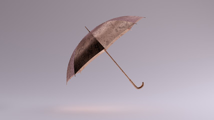 Bronze Umbrella Leaning Left 3d illustration 3d render  © paul