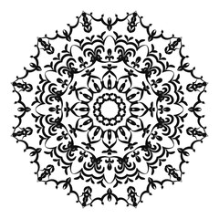 Mandala pattern black and white good mood