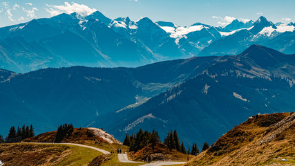 Obraz premium Beautiful alpine view at Leogang, Salzburg, Austria
