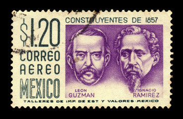 Leon Guzman and Ignacio Ramirez, famous politicians of Mexico