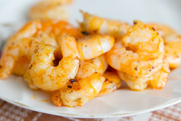 grilled sea shrimps