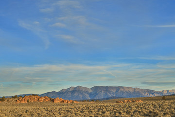 landscape of mountains in Nevada
