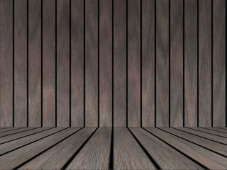 Wood texture background pattern. Dark hardwood planks surface of wooden board floor wall fence. Abstract timber decorative illustration.