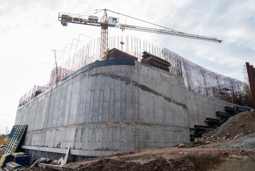 Fototapeta premium Crane at the construction site