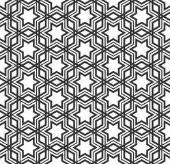 Vector geometric seamless pattern. Modern geometric background. Mesh with hexagonal cells.