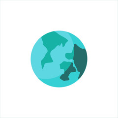 earth icon. isolated colorful vector flat icon