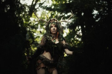 Spirit of the forest inside the woods