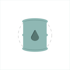 Oil drum container. barrel colorful vector flat icon