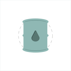 Oil drum container. barrel colorful vector flat icon