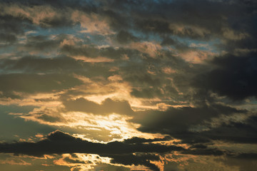 dramatic sky with clouds