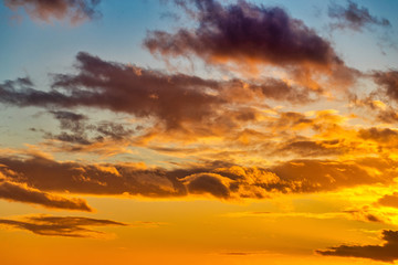 sunset in the sky