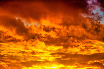 dramatic sky with clouds