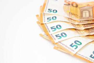 Group of 50 Euro Bills