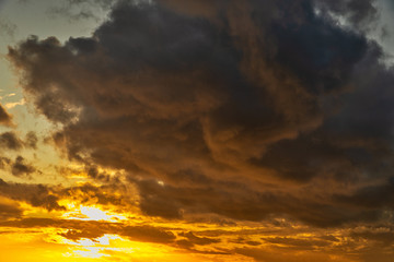 dramatic sky with clouds