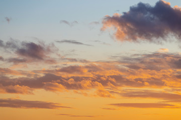 sunset in the sky