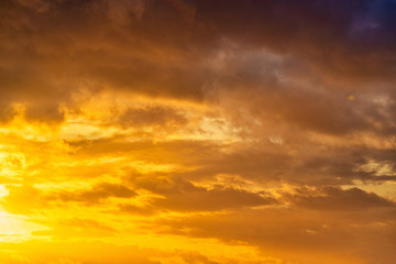 sunset in the sky