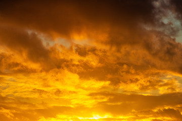 dramatic sky with clouds