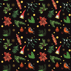 Christmas pattern for holiday printing, cards, wrapping paper, banners.